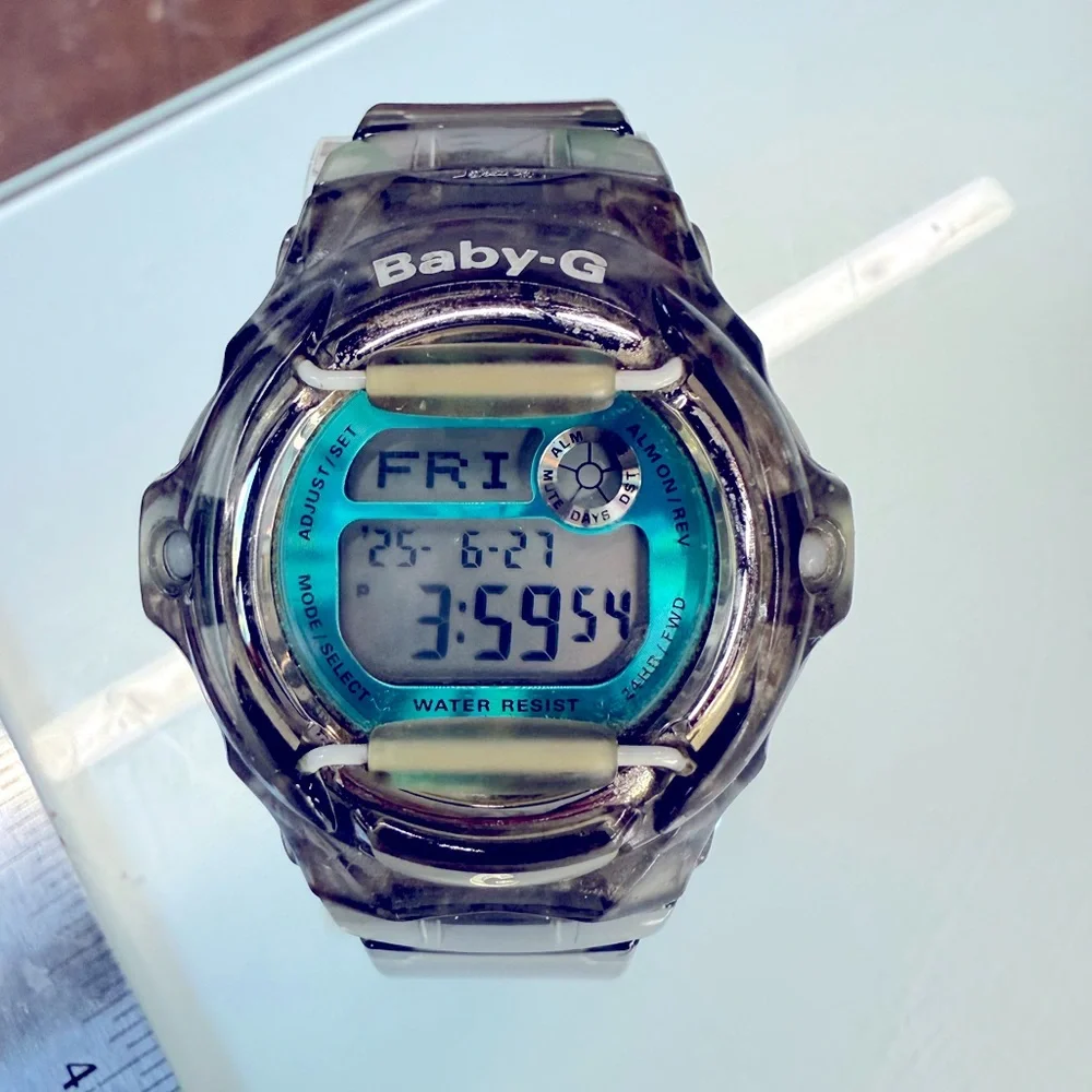 Casio Baby-G 3252 BG169R Translucent Gray smoked color blue face